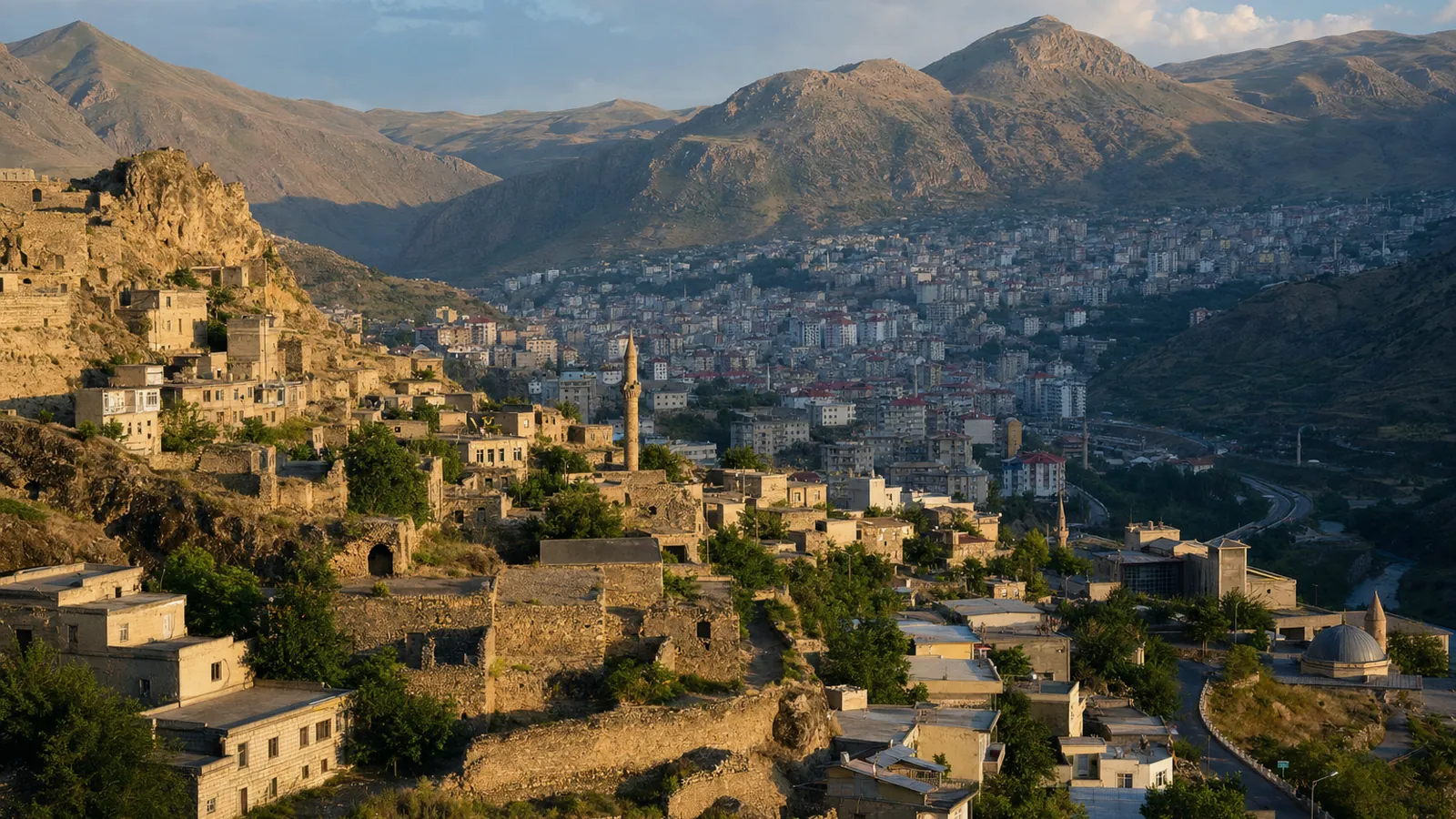 Bitlis gayrimenkul rehberi için yapay zekâ destekli temsili şehir ve yatırım görseli
