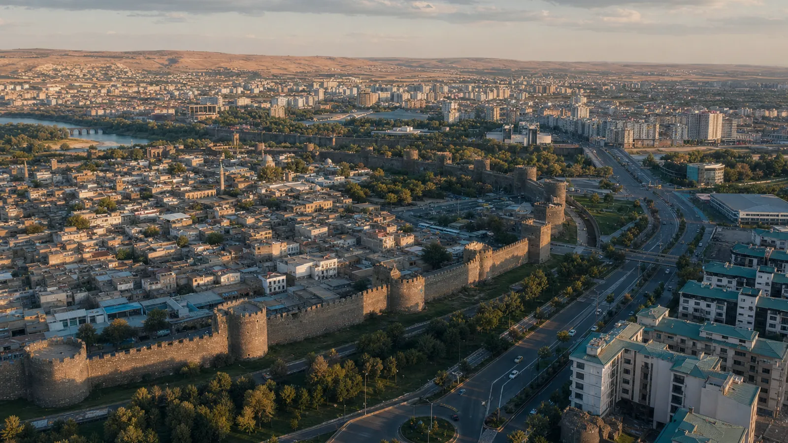 Diyarbakır gayrimenkul rehberi için yapay zekâ destekli temsili şehir ve yatırım görseli