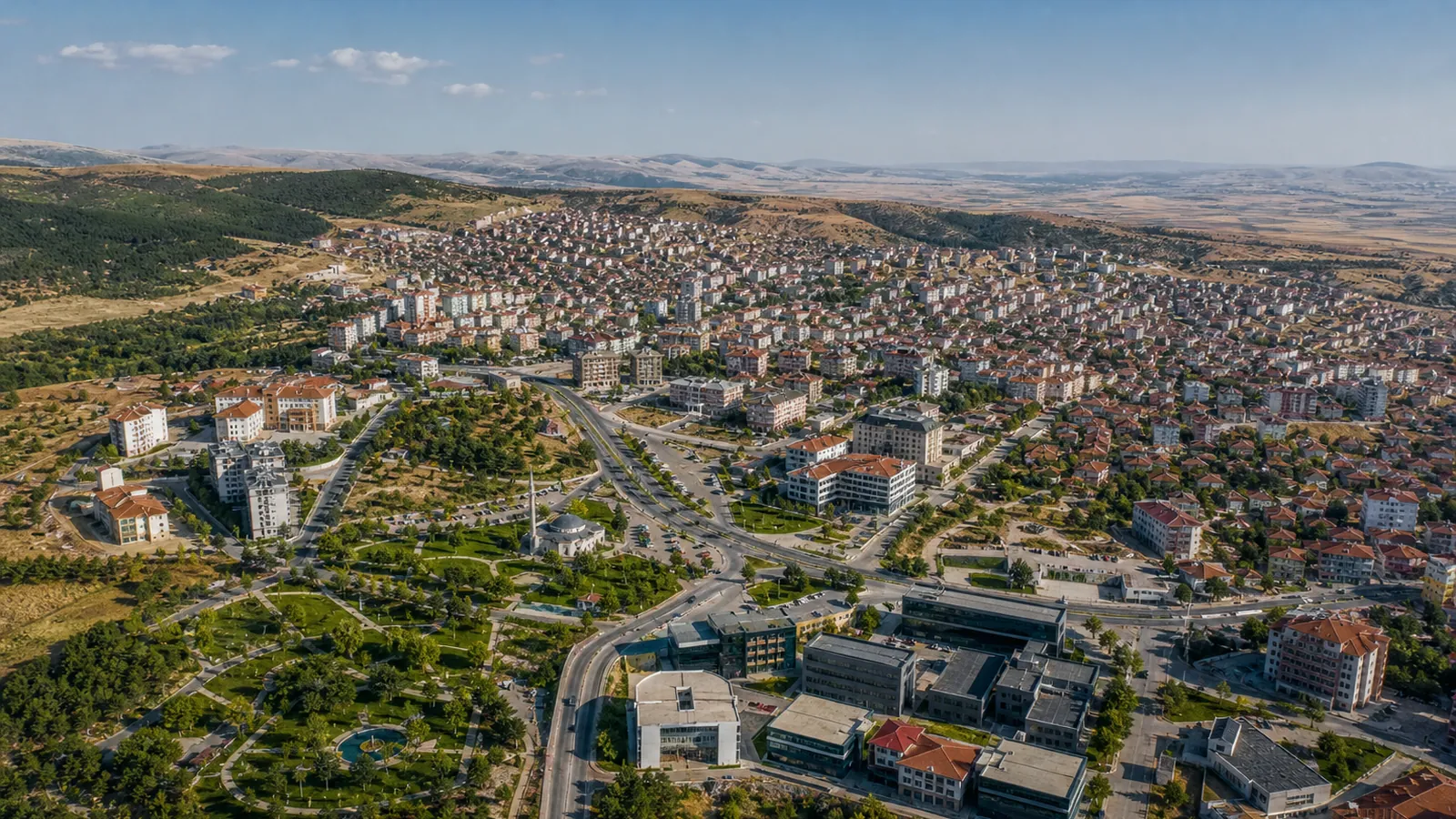 Yozgat gayrimenkul rehberi için yapay zekâ destekli temsili şehir ve yatırım görseli